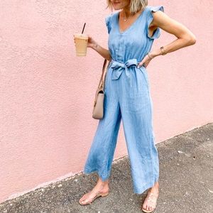 LOFT Wide Leg Jumpsuit with Pockets